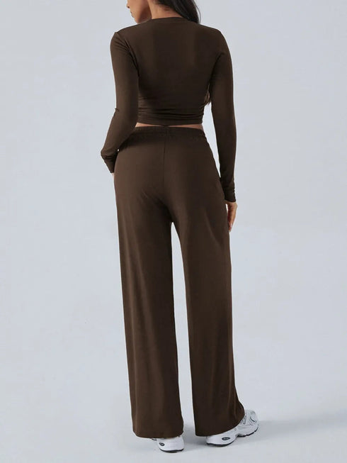 'Riftwear' Long Sleeve Top and Pants Set - Celes Fashion